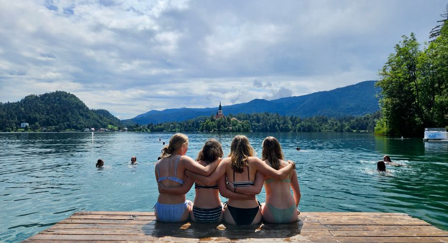 Zwemmen in Bled Zwemmen in Bled